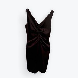 Tahari Black Jersey Sheath Cocktail Dress. Size 8